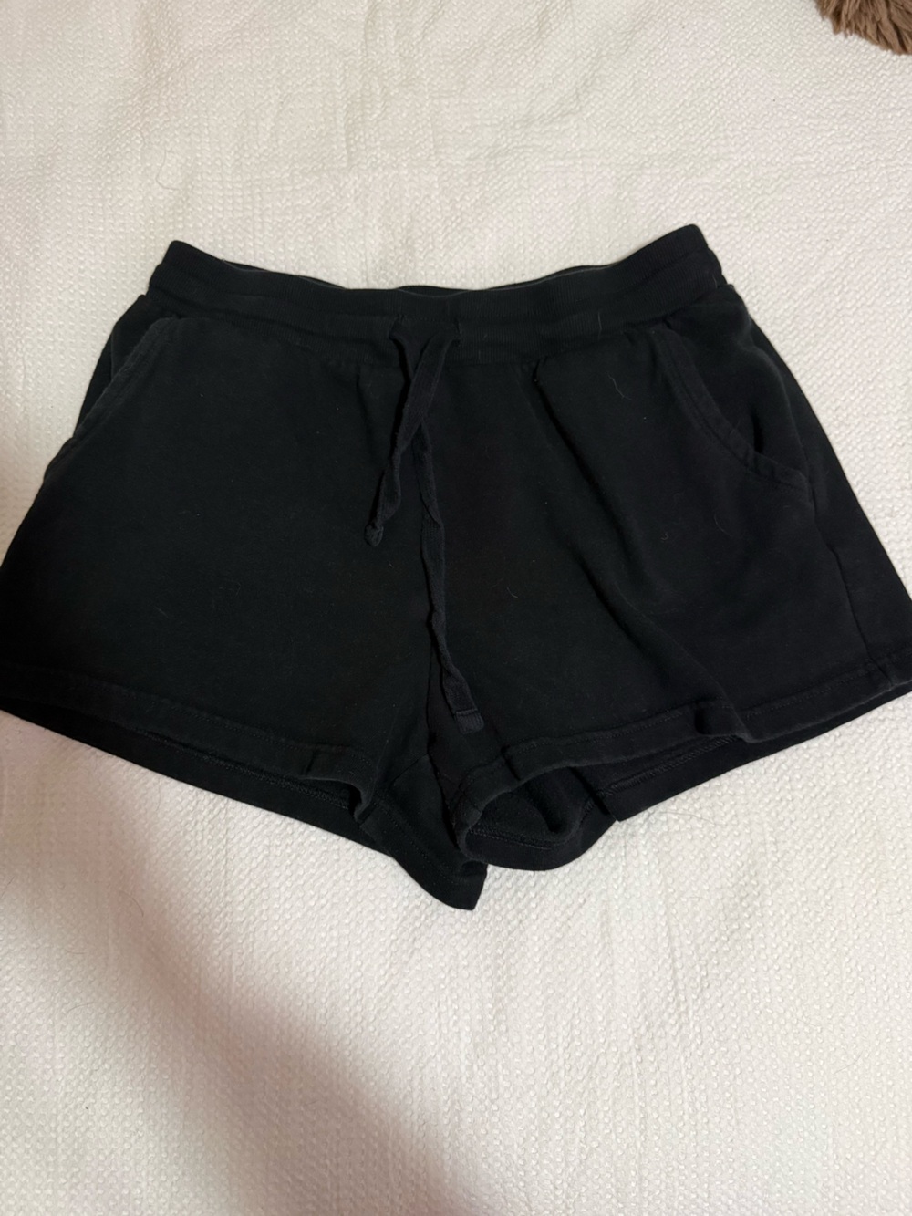 Colsie Black Drawstring Comfy Sweat Shorts